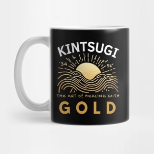 Kintsugi gold quote for work lovers Mug